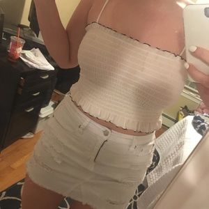White smock top